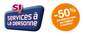Logo des services à la personne pour obtenir un crédit d'impôts de 50% sur votre coaching à domicile.